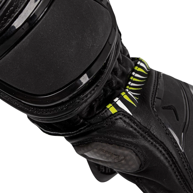 Rękawice motocyklowe W-TEC Evolation - Czarno-biały fluo