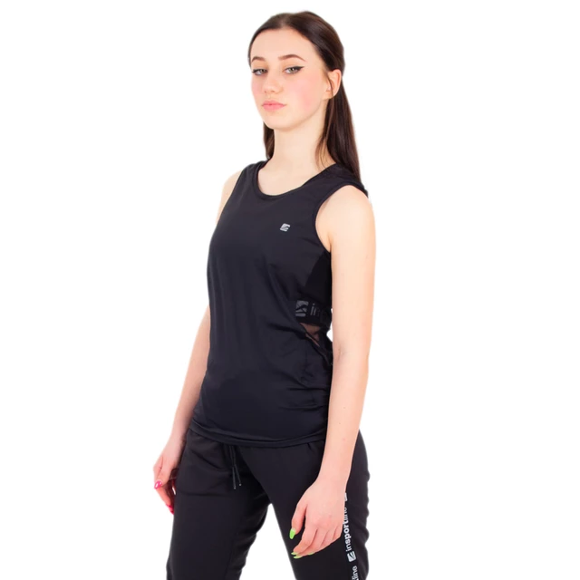 Damski top fitness, bluzka inSPORTline Meshtop - Czarny