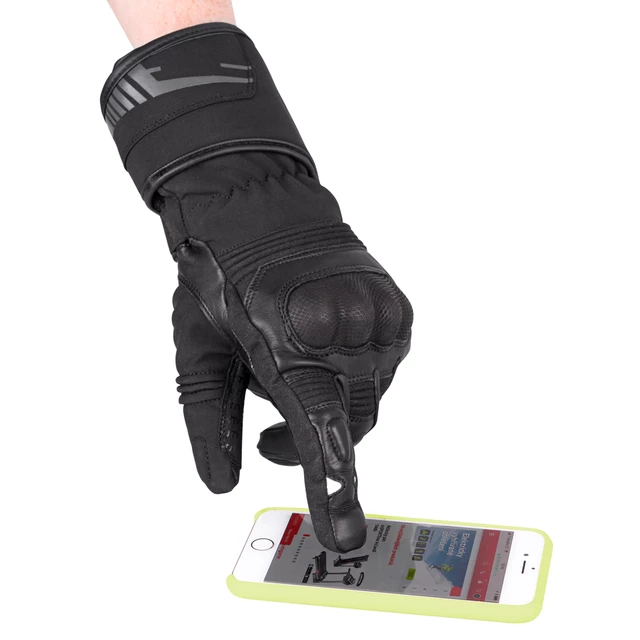 Rękawice motocyklowe skórzane W-TEC Eicman - Czarny