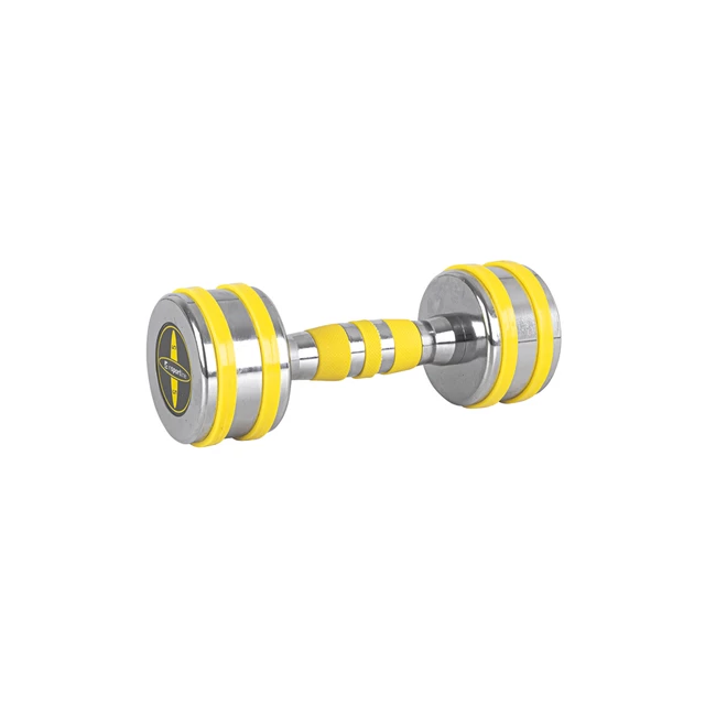 Hantle chromowane inSPORTline Yellsteel 1-14 kg