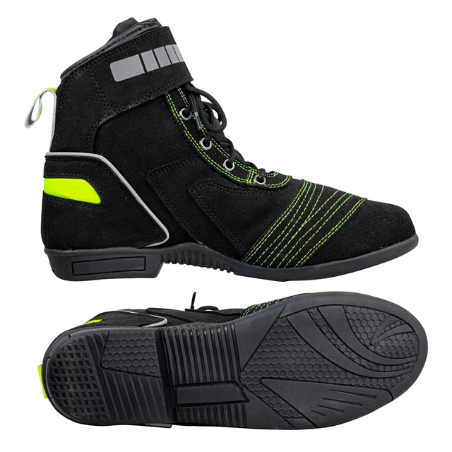 Buty motocyklowe W-TEC Sixtreet - Czarno-zielony