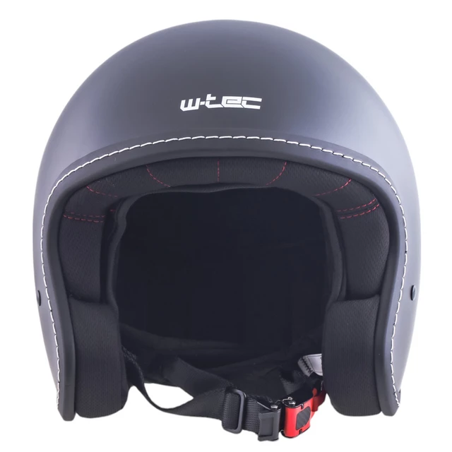 Kask motocyklowy na chopper W-TEC Badachos i gogle Steamrust