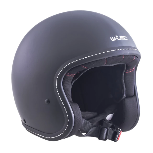 Kask motocyklowy na chopper W-TEC Badachos i gogle Steamrust