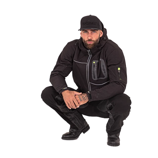 Męskie spodnie motocyklowe W-TEC Raggan - Czarny