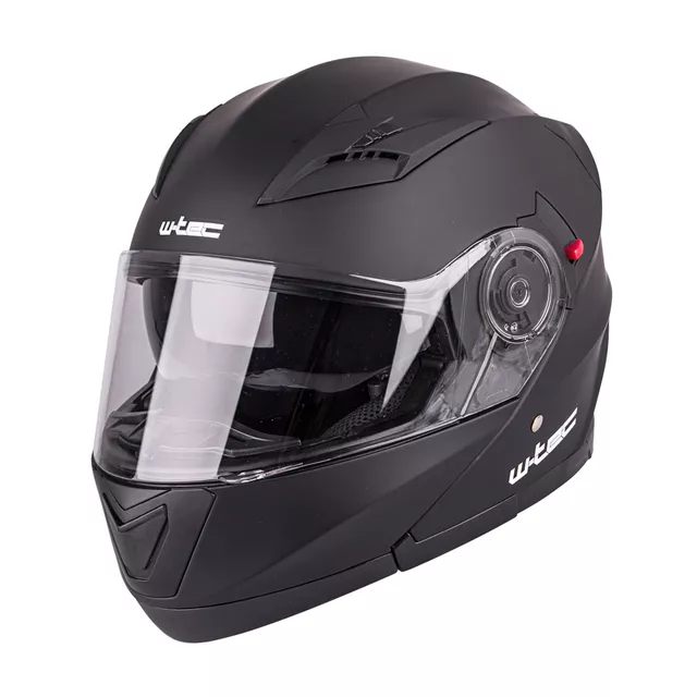 Kask motocyklowy z blendą Flip-Up W-TEC Pezzon - biało-brązowy