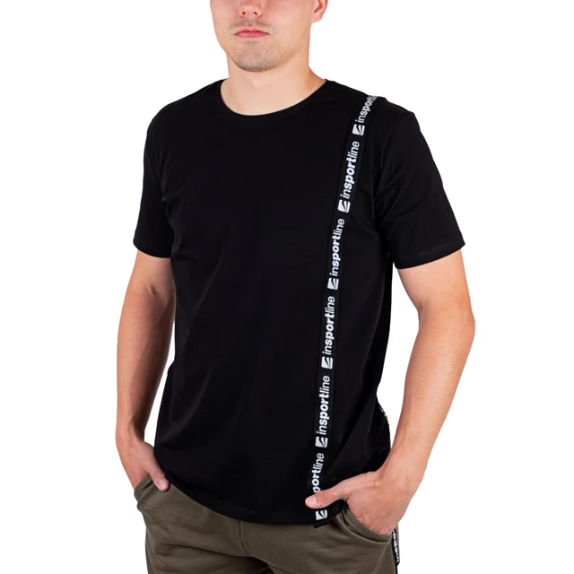 Koszulka T-shirt męski inSPORTline Sidestrap Man - Czarny - Czarny