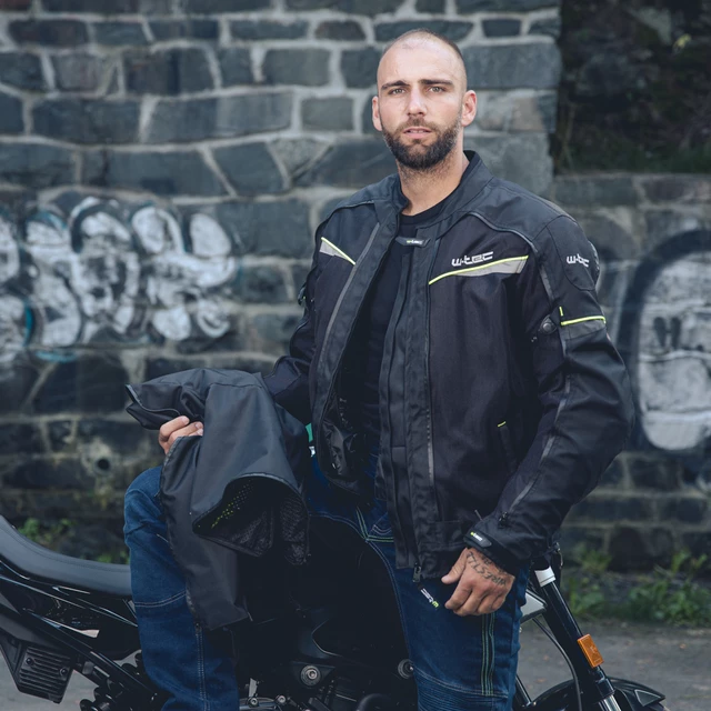 Kurtka motocyklowa W-TEC Progair - Czarny-fluo