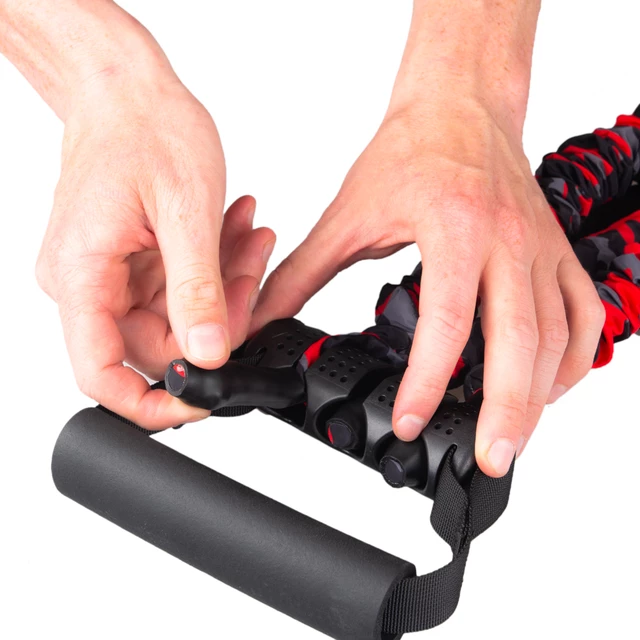 Ekspander regulowany inSPORTline Striker Triple ∙ opór 16–48 kg ∙ 3 gumy w ochronnych rękawach
