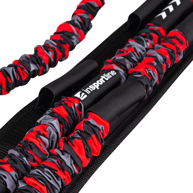 Ekspander regulowany inSPORTline Striker Triple ∙ opór 16–48 kg ∙ 3 gumy w ochronnych rękawach