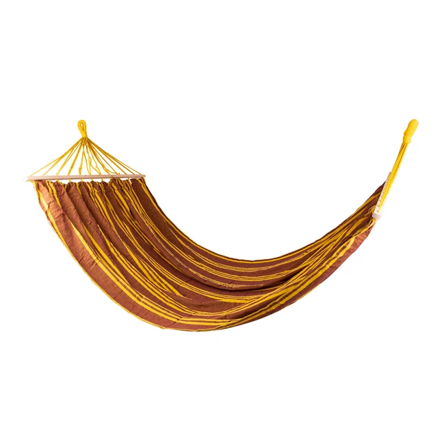 Solidny Hamak WORKER Maxy 220x160 - Żółto-brązowy - Żółto-brązowy