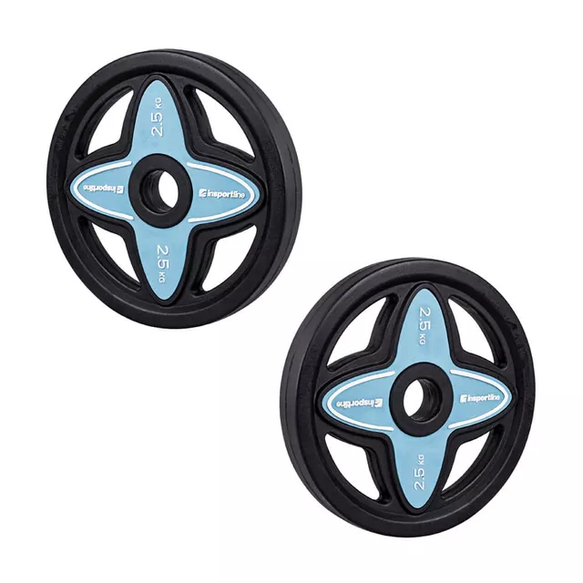 Sztanga fitness inSPORTline Pumpstar 2-20 kg ∙ Winylowe talerze ∙ Gryf 130 cm
