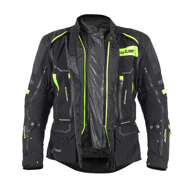 Męska kurtka motocyklowa W-TEC Aircross - Czarno-złoty