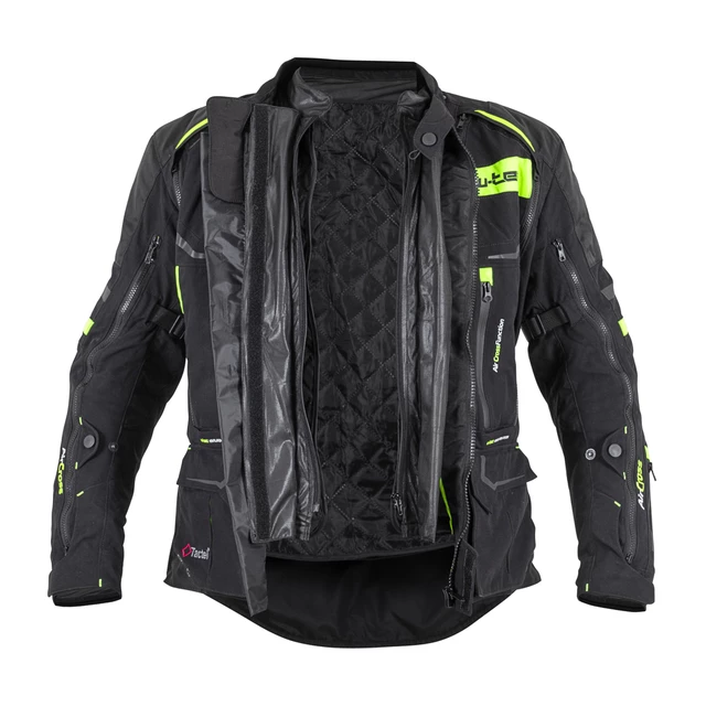 Męska kurtka motocyklowa W-TEC Aircross - Czarno-złoty