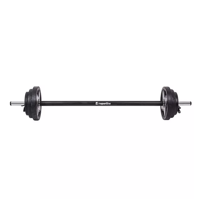 Sztanga fitness inSPORTline Pumpstar 2-20 kg ∙ Winylowe talerze ∙ Gryf 130 cm