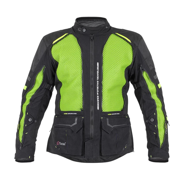 Męska kurtka motocyklowa W-TEC Aircross - Czarno-złoty