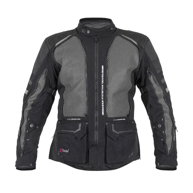 Męska kurtka motocyklowa W-TEC Aircross - Czarno-złoty