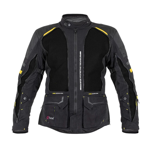 Męska kurtka motocyklowa W-TEC Aircross - Czarno-złoty