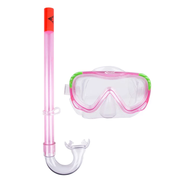 Zestaw do nurkowania Escubia Turtle Kid Set - Różowy - Różowy