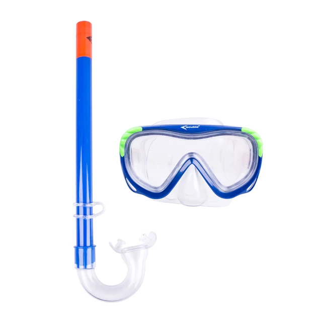 Zestaw do nurkowania Escubia Turtle Kid Set - Różowy - Niebieski