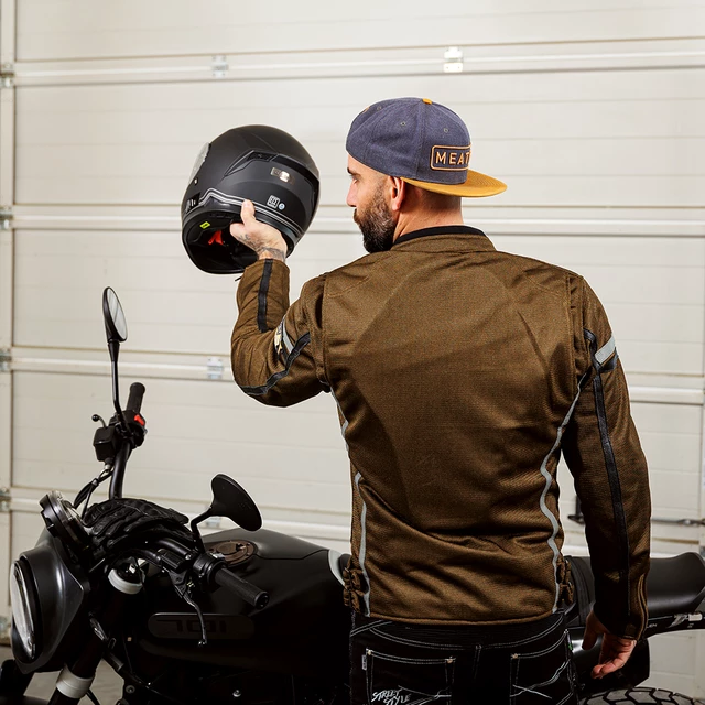 Męska kurtka motocyklowa W-TEC Bellvitage Brown Chameleon - kameleon khaki