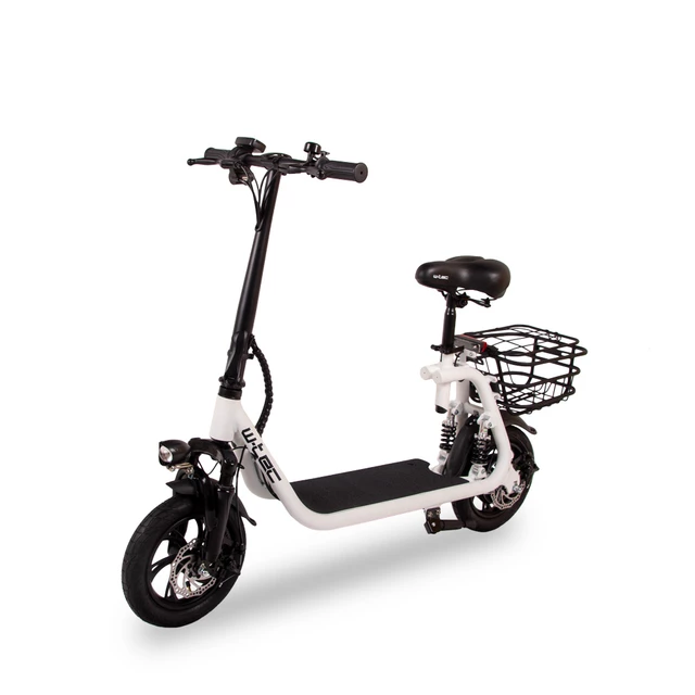 Hulajnoga elektryczna z siodełkiem W-TEC Billar II 500W 12" - Czerwony - Biały