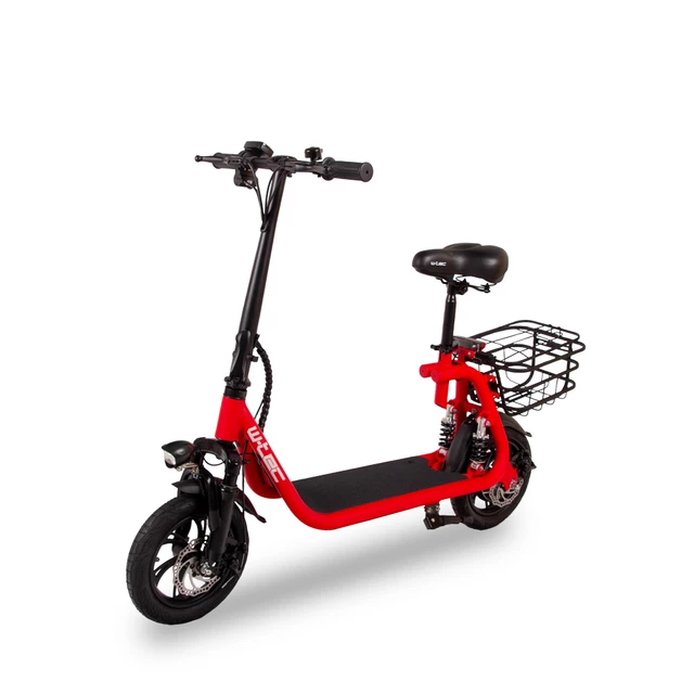 Hulajnoga elektryczna z siodełkiem W-TEC Billar II 500W 12" - Czerwony - Czerwony