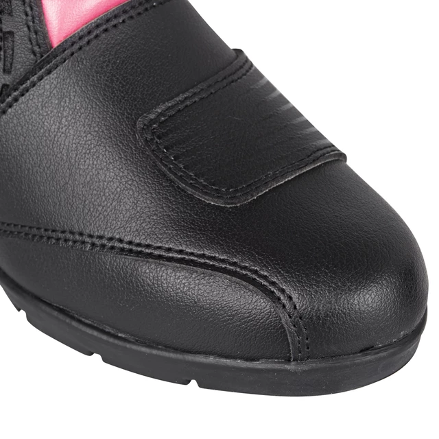 Damskie skórzane buty motocyklowe W-TEC Beckie - Czarno-różowy