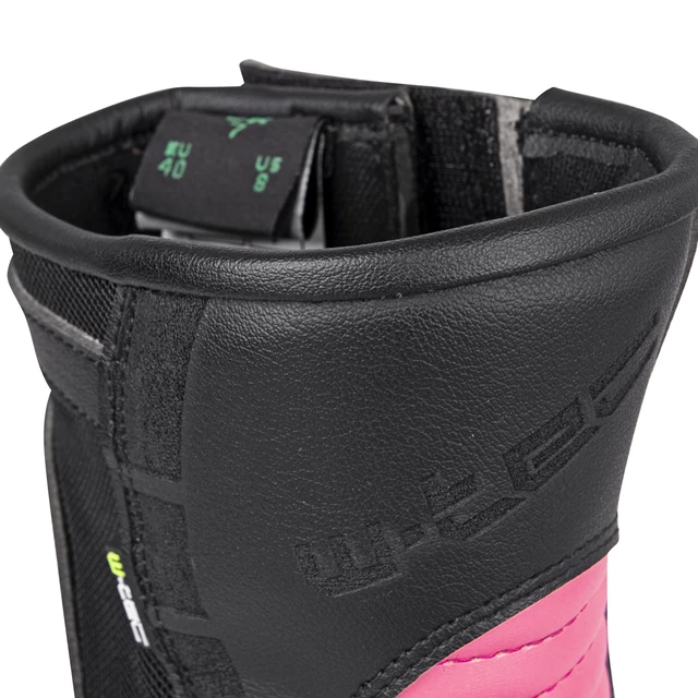 Damskie skórzane buty motocyklowe W-TEC Beckie - Czarno-różowy
