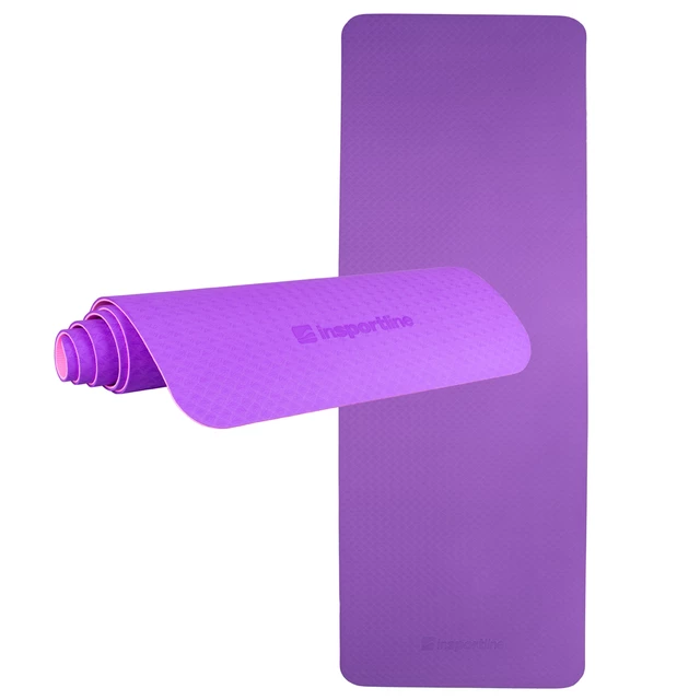 Mata do ćwiczeń fitness inSPORTline Doble 173x61x0,6 cm - Fioletowo-różowy - Fioletowo-różowy