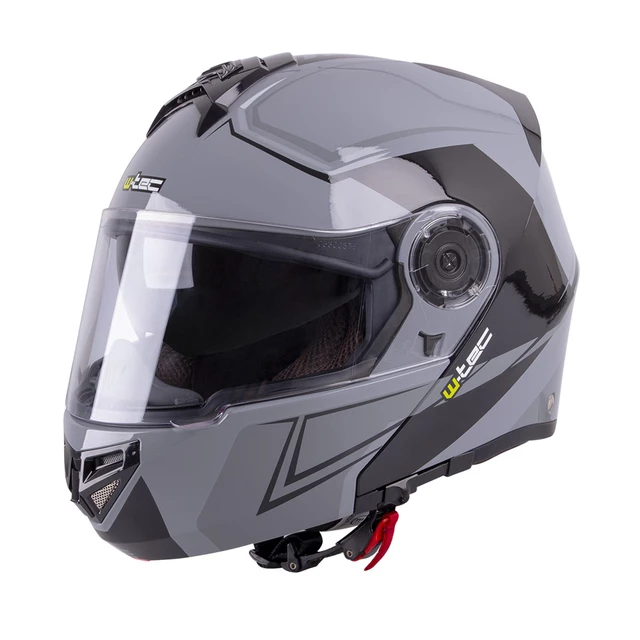 Kask motocyklowy szczękowy W-TEC Vexamo z blendą - Czarno-zielony