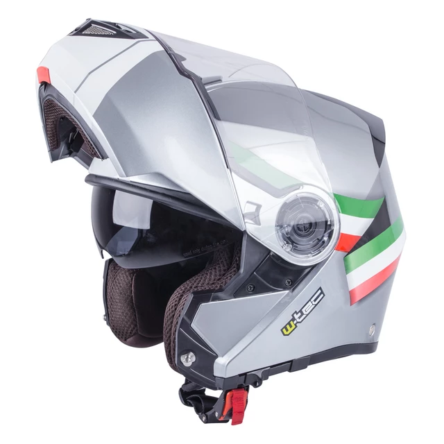Kask motocyklowy szczękowy W-TEC Vexamo z blendą - Czarno-zielony