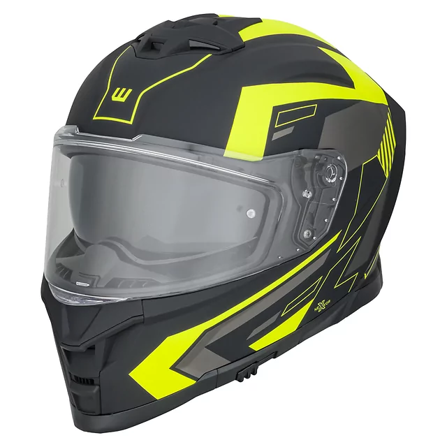 Kask motocyklowy integralny W-TEC Nexwor Graphic ∙ ece 22.06 ∙ blenda przeciwsłoneczna ∙ regulowana wentylacja - Szary - Fluorescencyjny