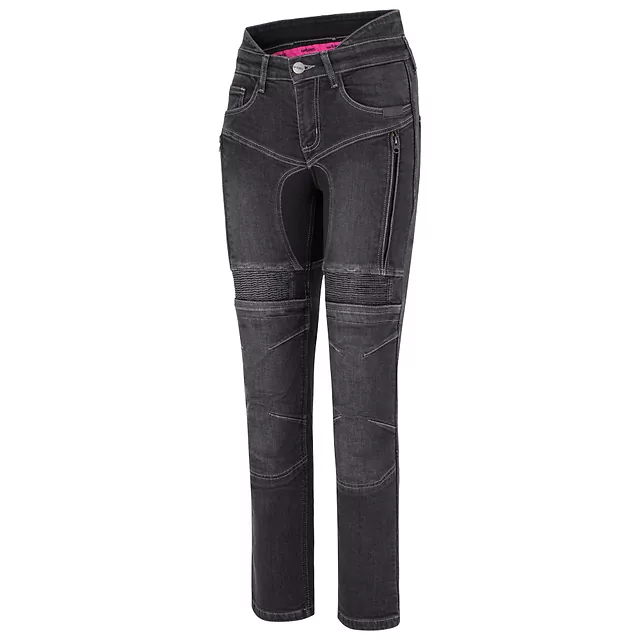 Damskie jeansy motocyklowe W-TEC Biterillo Lady ∙ aramid ∙ ochraniacze ∙ wentylacja ud ∙ wysoki stan ∙ elastyczne panele