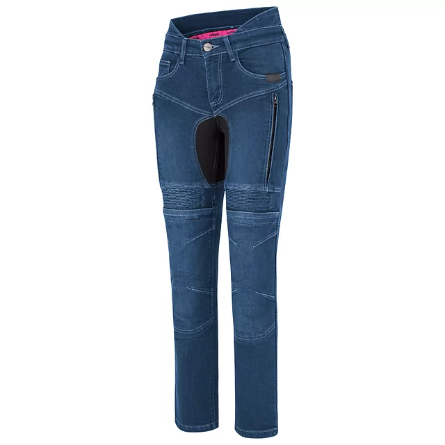 Damskie jeansy motocyklowe W-TEC Biterillo Lady ∙ aramid ∙ ochraniacze ∙ wentylacja ud ∙ wysoki stan ∙ elastyczne panele
