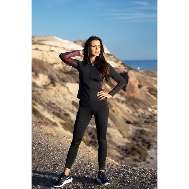 Damska sportowa koszulka BAS BLACK Inspire Blouse - Czarno-różowy