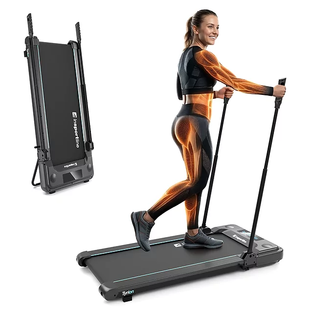 Bieżnia składana 2w1 z funkcją nordic walking inSPORTline Tyrion ∙ elektryczna ∙ do chodzenia ∙ domowa ∙ Bluetooth