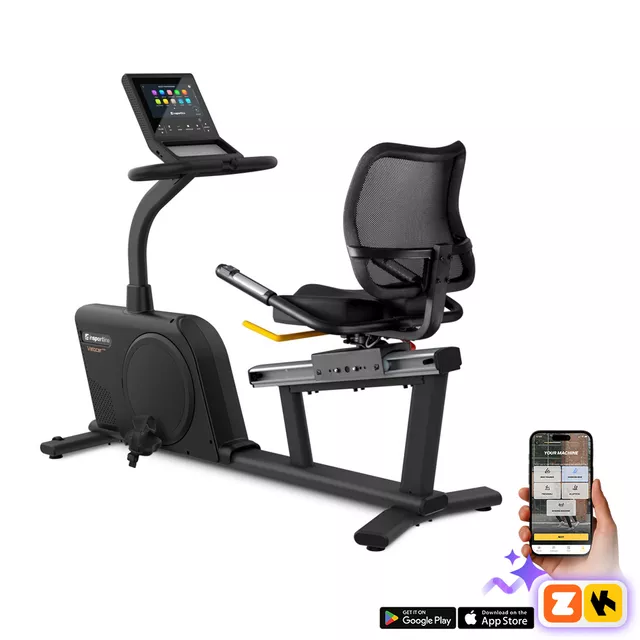 Rower poziomy inSPORTline Velocer RMB ∙ wyświetlacz TFT 10,1" ∙ obrotowe siedzisko ∙ bezprzewodowe ładowanie ∙ elektromagnetyczny ∙ aplikacje mobilne
