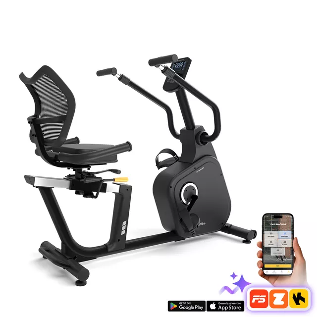 Poziomy rower treningowy inSPORTline ZenSeat 100 ∙ 2w1 ∙ elektromagnetyczny ∙ rehabilitacyjny ∙ 25 programów ∙ 16 poziomów oporu ∙ stabilny ∙ Bluetooth
