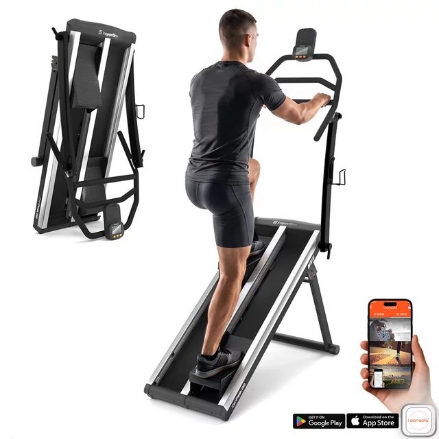 Schody fitness inSPORTline ZenPeak 80 ∙ 32 poziomy oporu ∙ nośność 135 kg ∙ 2 poziomy nachylenia ∙ hamulec elektromagnetyczny