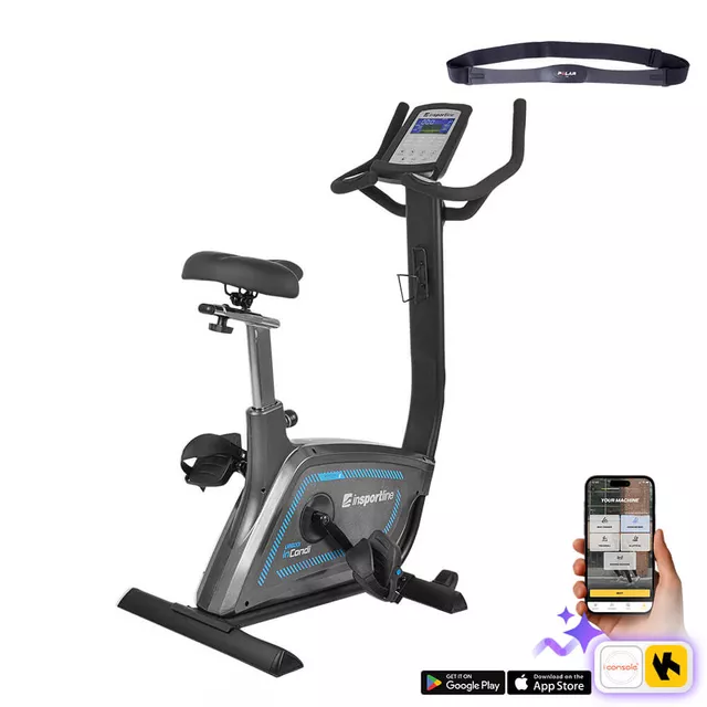 Profesjonalny rower treningowy inSPORTline inCondi UB600i ∙ pas piersiowy ∙ nośność 200 kg ∙ 32 poziomy oporu ∙ Bluetooth ∙ uchwyt na tablet