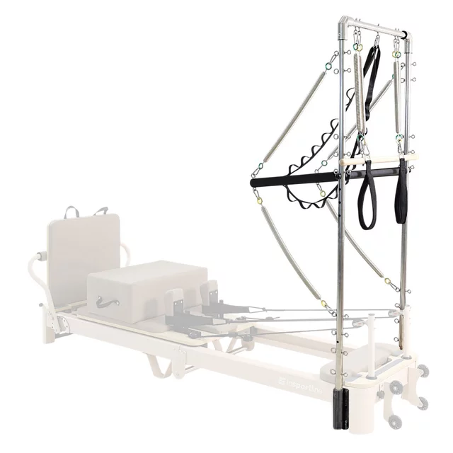 Wieża do reformera pilates inSPORTline Comfolder EVO ∙ nośność 100 kg ∙ 45 oczek mocujących ∙ uchwyt V regulowany