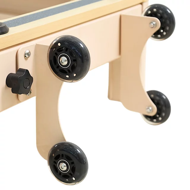 Reformer do pilatesu inSPORTline Comfolder EVO ∙ składany ∙ nośność 150 kg ∙ rama aluminiowa ∙ box w zestawie - Beżowy
