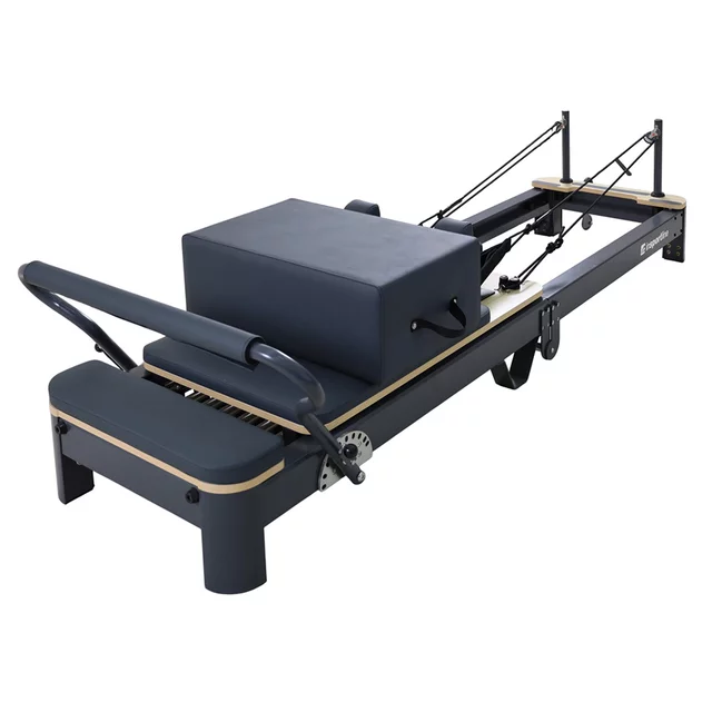 Reformer do pilatesu inSPORTline Comfolder EVO ∙ składany ∙ nośność 150 kg ∙ rama aluminiowa ∙ box w zestawie - Beżowy