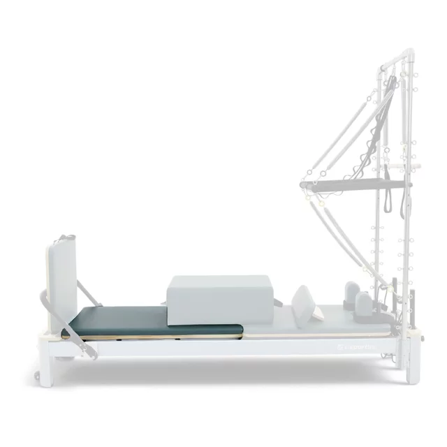 Platforma wypełniająca do reformera Pilates inSPORTline Oquiler ∙ nośność 120 kg ∙ rama drewniana ∙ mikrofibra - Różowy