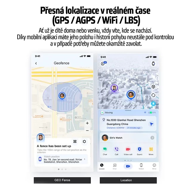 Smartwatch dziecięcy inSPORTline Cubbio ∙ wymienne ramki ∙ śledzenie GPS ∙ przycisk SOS ∙ połączenia głosowe ∙ IP 67 ∙ karta SIM