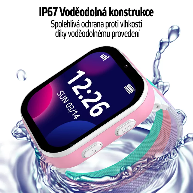 Smartwatch dziecięcy inSPORTline Cubbio ∙ wymienne ramki ∙ śledzenie GPS ∙ przycisk SOS ∙ połączenia głosowe ∙ IP 67 ∙ karta SIM