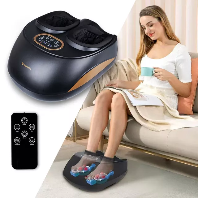 Masażer do stóp inSPORTline Lunari ∙ Shiatsu + wibracje ∙ podgrzewanie ∙ zdejmowane nakładki ∙ pilot