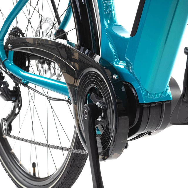 Miejski rower elektryczny Levit Musca Urban MX Lowstep 630 28" - Turquoise pearl