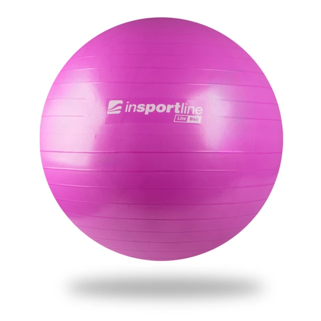 Piłka gimnastyczna do ćwiczeń fitness inSPORTline Lite Ball 45 cm - Żółty - Fioletowy
