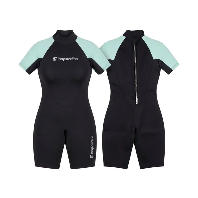 Damska pianka neoprenowa do pływania z krótkim rękawem inSPORTline Naissa ∙ 3 mm ∙ neopren SBR/nylon ∙ zamek YKK ∙ płaskie szwy ∙ SUP/kajak